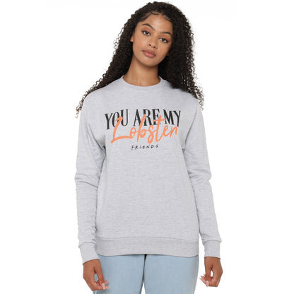 Heather Grey - Side - Friends Womens-Ladies You Are My Lobster Crew Neck Sweatshirt