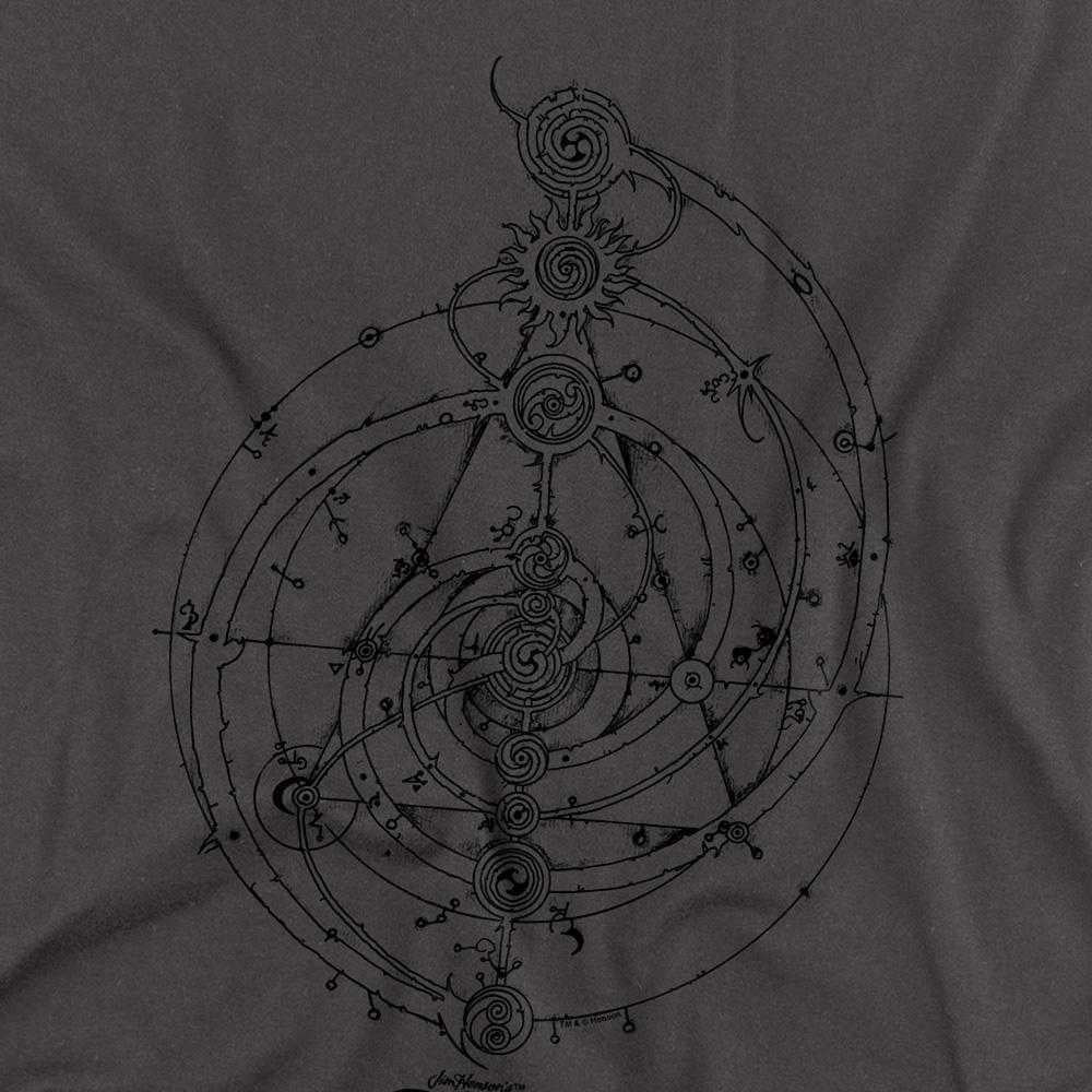 Charcoal - Side - Dark Crystal Unisex Adult Dream Spiral Long-Sleeved T-Shirt