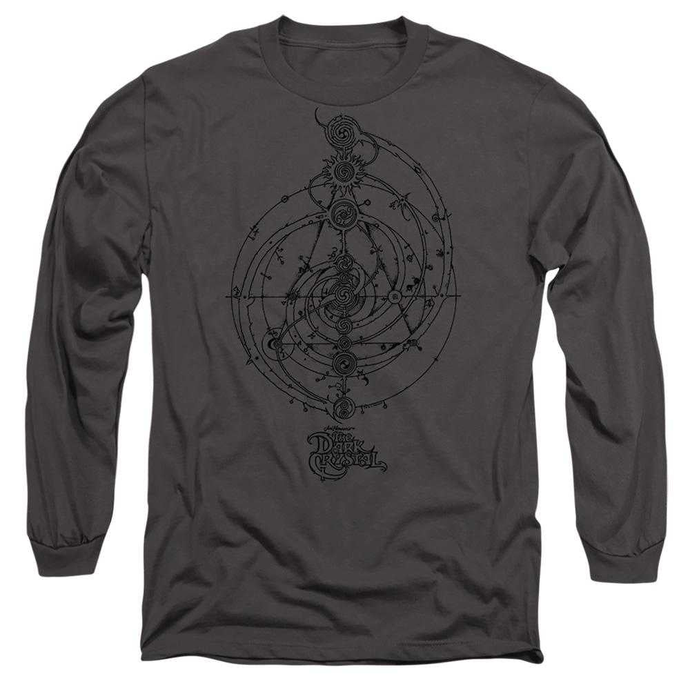 Charcoal - Front - Dark Crystal Unisex Adult Dream Spiral Long-Sleeved T-Shirt