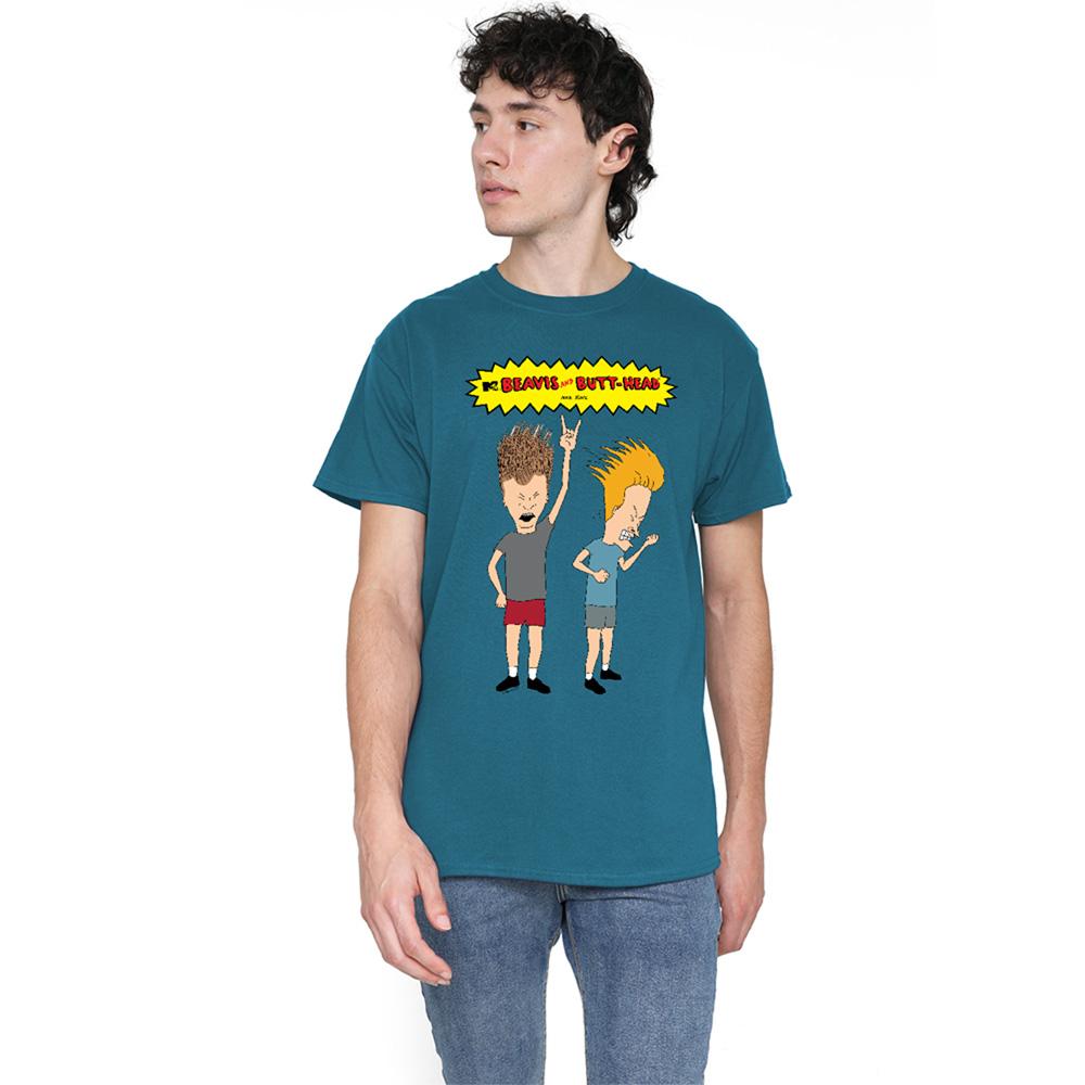 Slate - Lifestyle - Beavis & Butthead Unisex Adult Metalheads T-Shirt