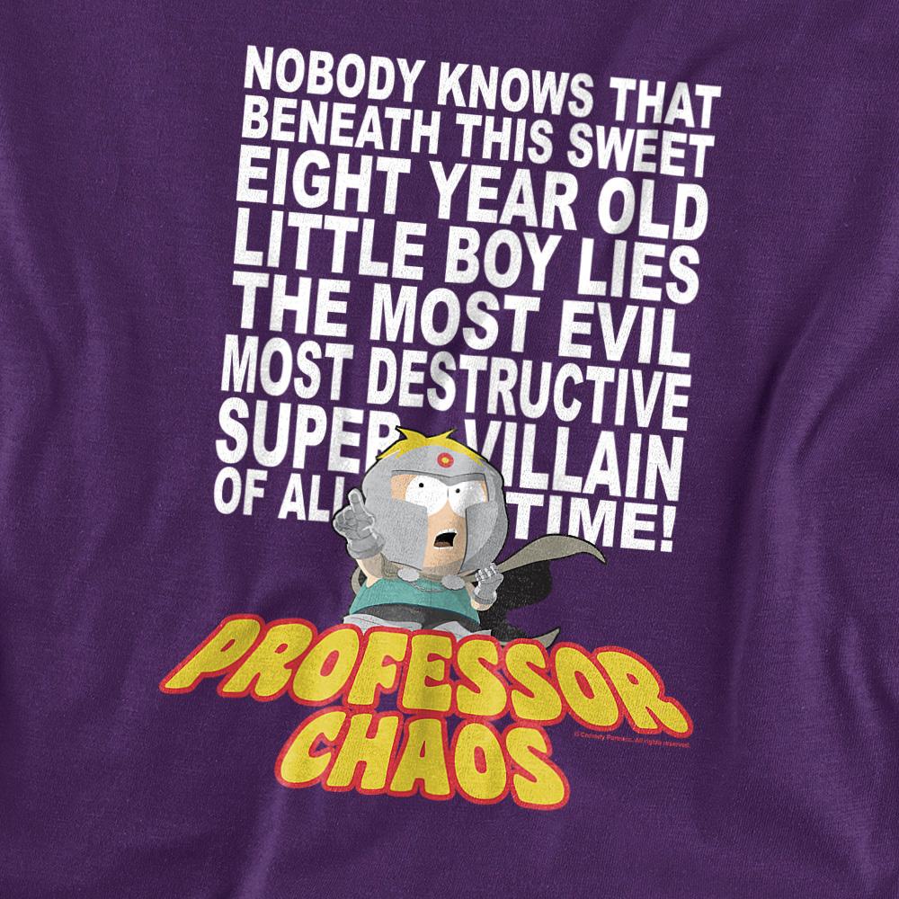 Purple - Side - South Park Unisex Adult Professor Chaos T-Shirt