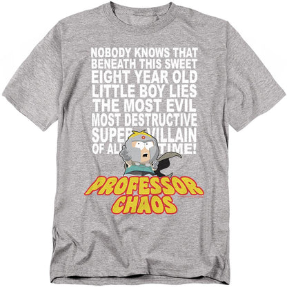Athletic Heather - Front - South Park Unisex Adult Professor Chaos T-Shirt