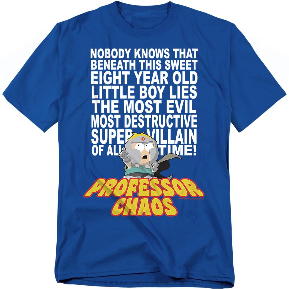 Royal Blue - Front - South Park Unisex Adult Professor Chaos T-Shirt