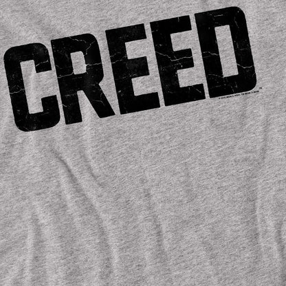 Athletic Heather - Side - Creed Unisex Adult Cracked Logo Long-Sleeved T-Shirt