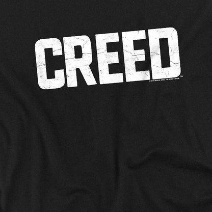 Black - Side - Creed Unisex Adult Cracked Logo Long-Sleeved T-Shirt