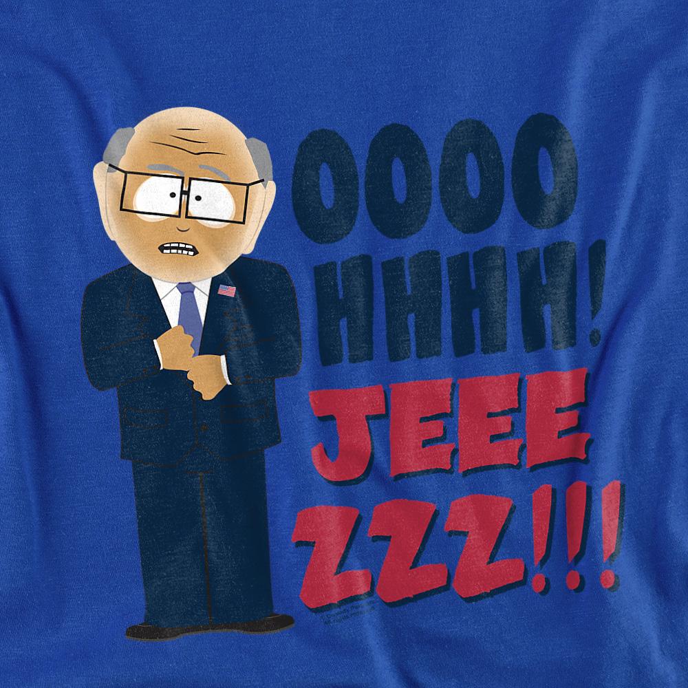 Royal Blue - Side - South Park Unisex Adult Oh Jeez T-Shirt
