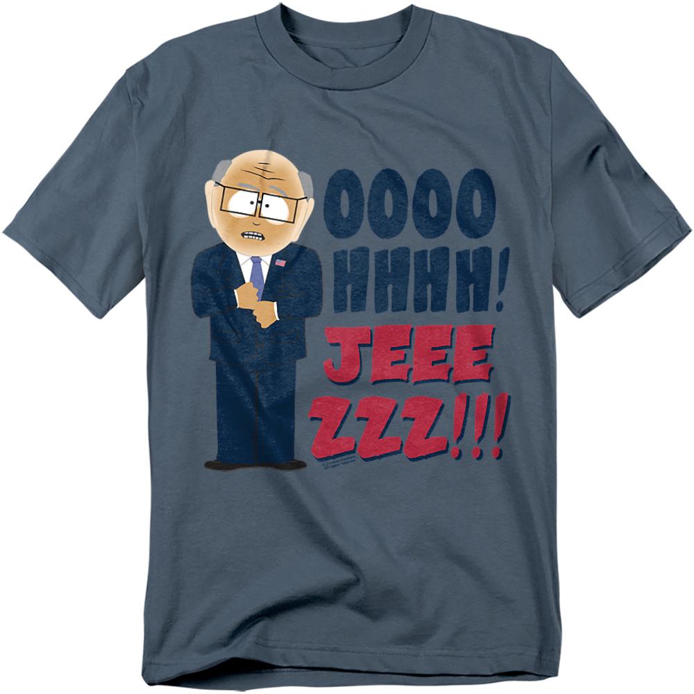 Slate - Front - South Park Unisex Adult Oh Jeez T-Shirt