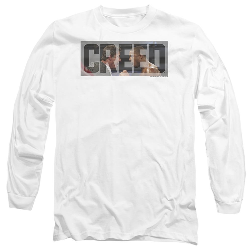 White - Front - Creed Unisex Adult Pep Talk Long-Sleeved T-Shirt
