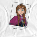 White - Back - Frozen Childrens-Kids 100th Anniversary Edition Anna T-Shirt