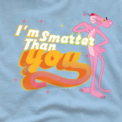 Light Blue - Pack Shot - Pink Panther Unisex Adult I´m Smarter Than You T-Shirt
