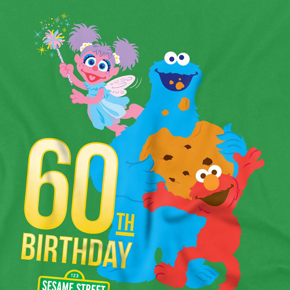 Kelly Green - Pack Shot - Sesame Street Unisex Adult 60th Birthday T-Shirt