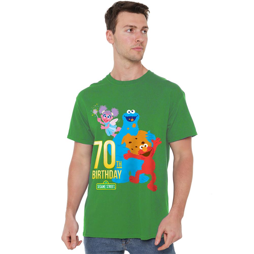 Kelly Green - Side - Sesame Street Unisex Adult 70th T-Shirt
