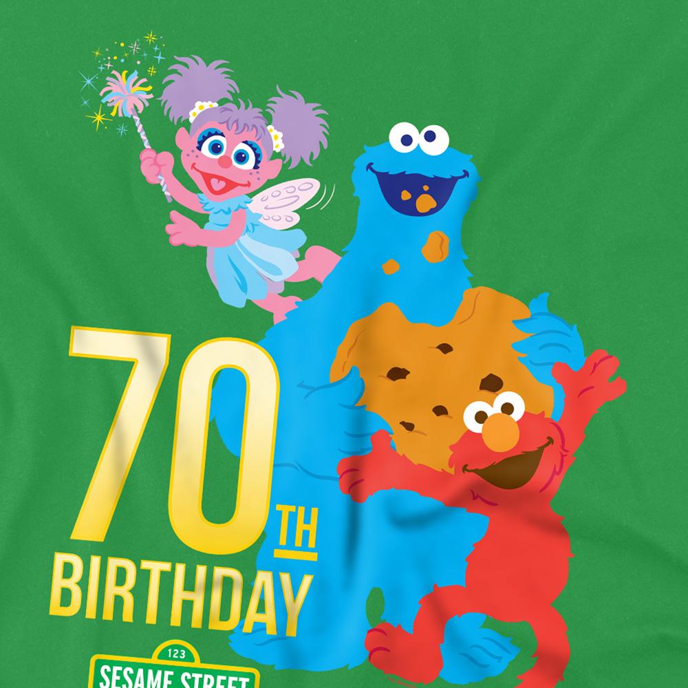 Kelly Green - Pack Shot - Sesame Street Unisex Adult 70th T-Shirt
