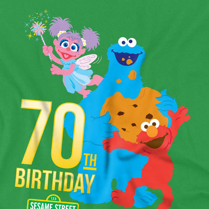 Kelly Green - Pack Shot - Sesame Street Unisex Adult 70th T-Shirt