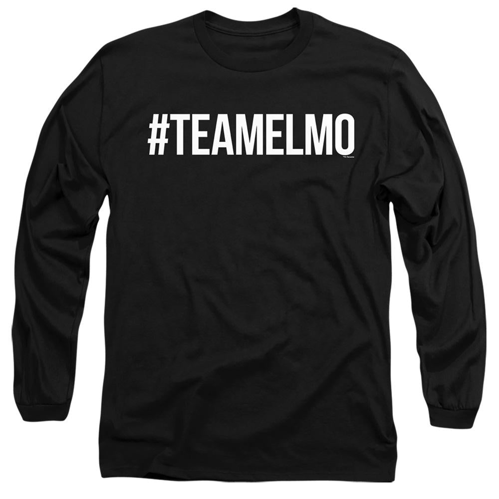 Black - Front - Sesame Street Unisex Adult Team Elmo Long-Sleeved T-Shirt