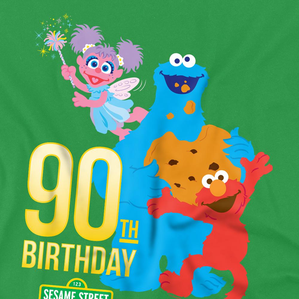 Kelly Green - Pack Shot - Sesame Street Unisex Adult 90th T-Shirt