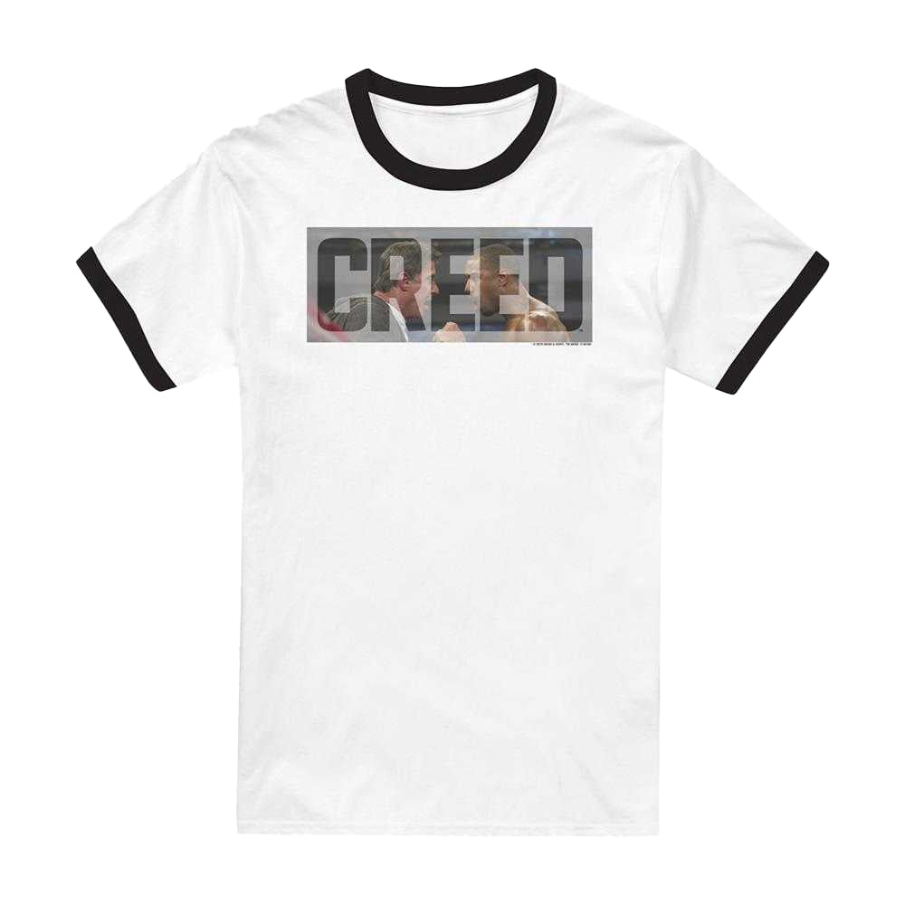 White - Front - Creed Unisex Adult Pep Talk Ringer T-Shirt