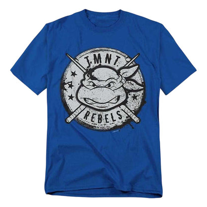Royal Blue - Front - Teenage Mutant Ninja Turtles Unisex Adult Rebels Distressed Logo T-Shirt