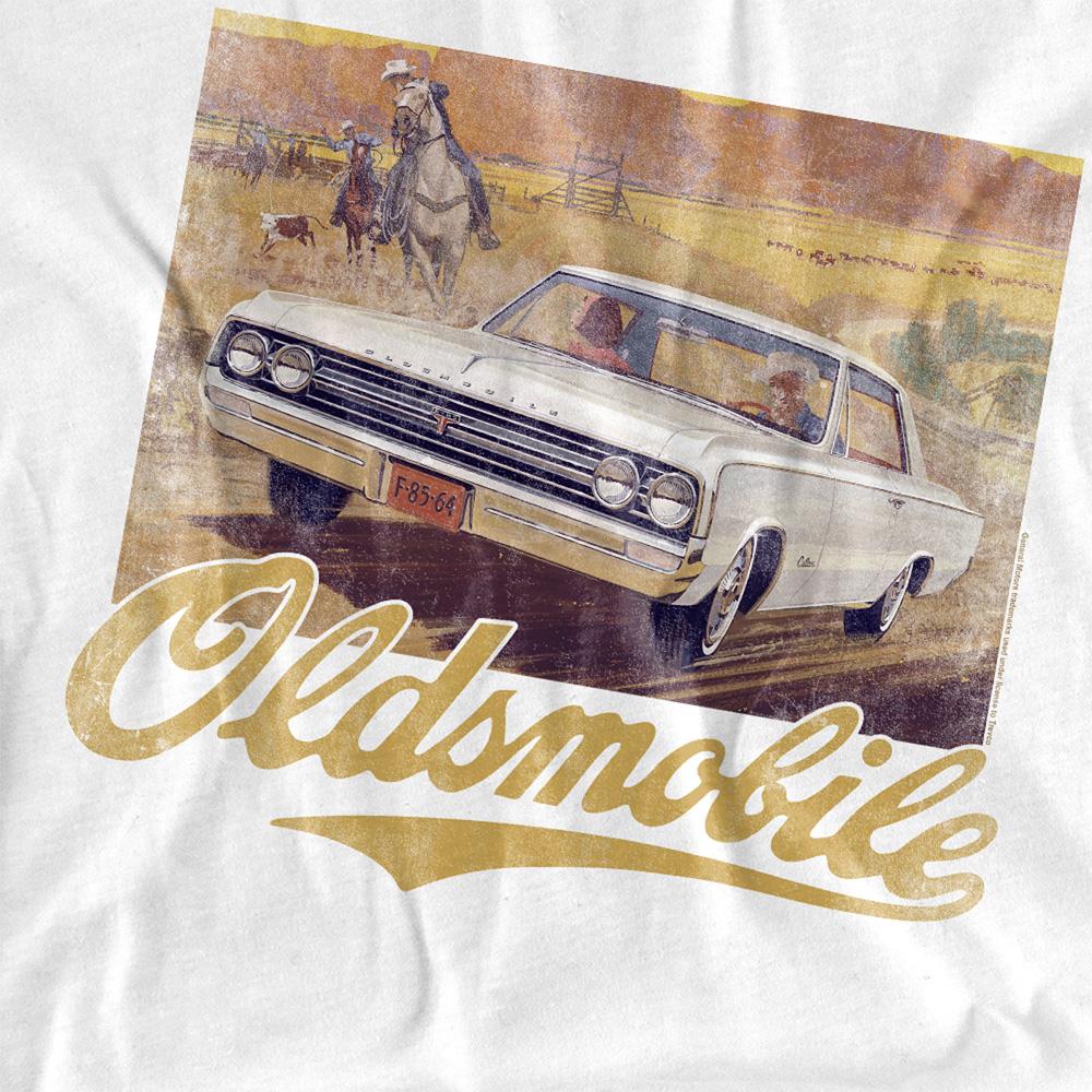 White - Side - Oldsmobile Unisex Adult Western Long-Sleeved T-Shirt