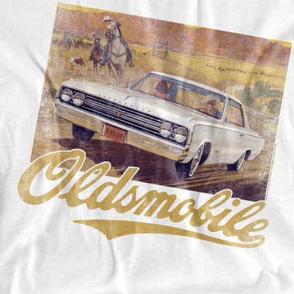 White - Side - Oldsmobile Unisex Adult Western Long-Sleeved T-Shirt