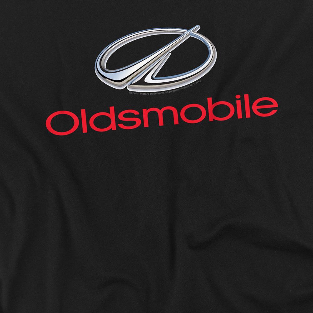 Black - Side - Oldsmobile Unisex Adult Logo Modern Long-Sleeved T-Shirt