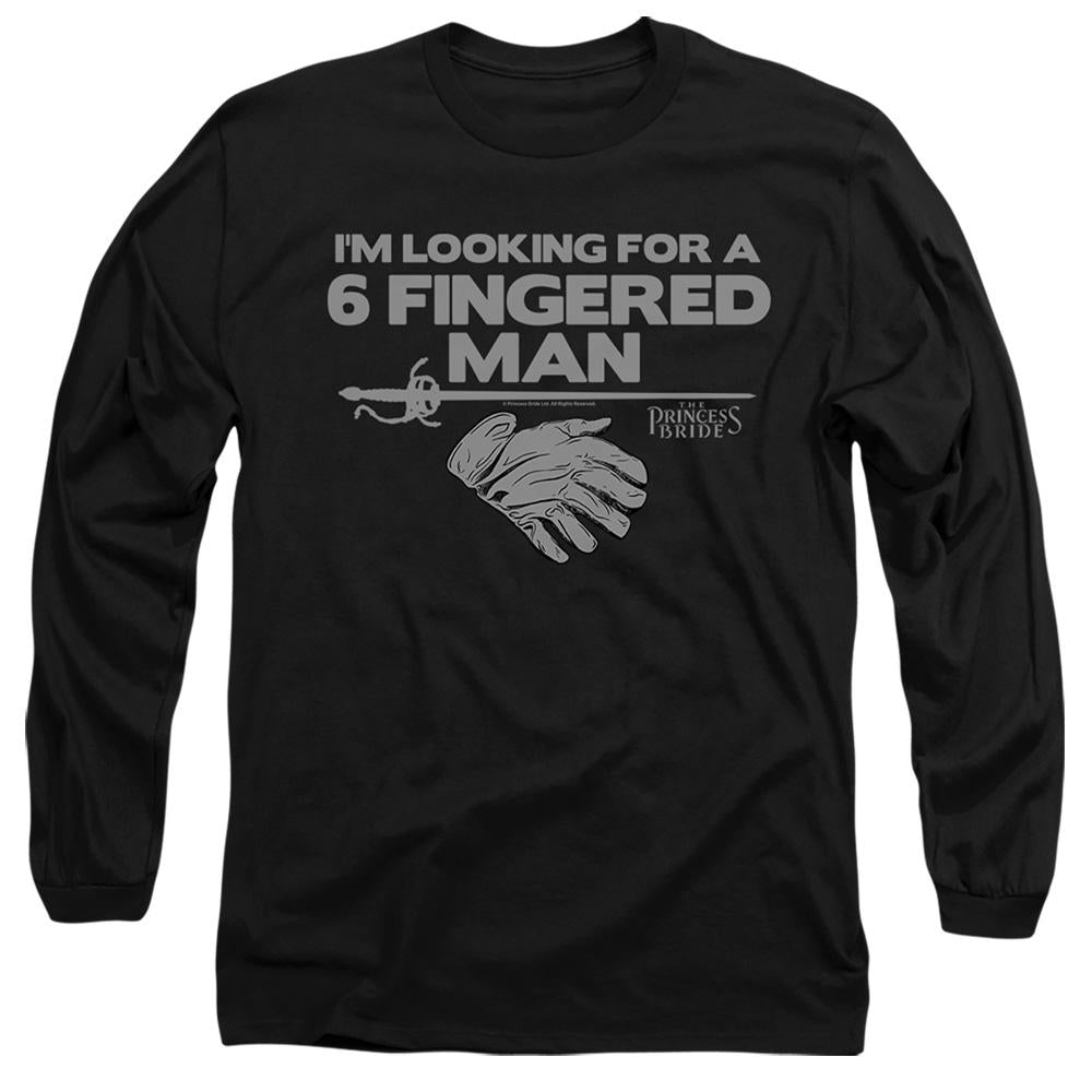 Black - Front - The Princess Bride Unisex Adult 6 Fingered Man Long-Sleeved T-Shirt