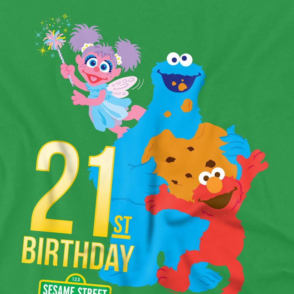 Kelly Green - Pack Shot - Sesame Street Unisex Adult 21st Birthday T-Shirt