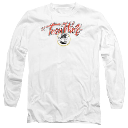 White - Front - Teen Wolf Unisex Adult Poster Logo Long-Sleeved T-Shirt
