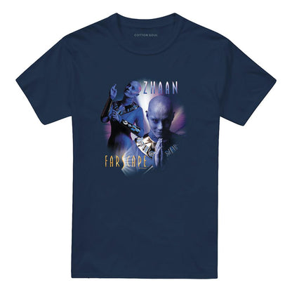 Navy - Front - Farscape Unisex Adult Zhaan T-Shirt