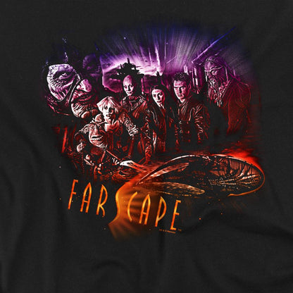 Black - Pack Shot - Farscape Unisex Adult Graphic Collage T-Shirt