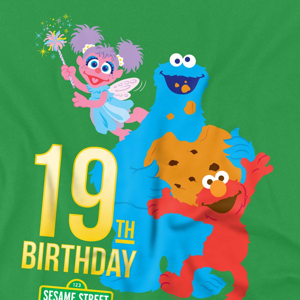 Kelly Green - Pack Shot - Sesame Street Unisex Adult 19th Birthday T-Shirt