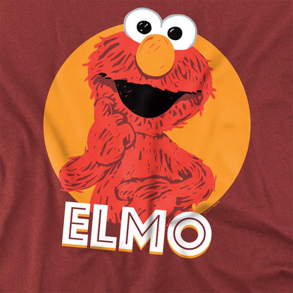 Cardinal - Pack Shot - Sesame Street Unisex Adult Elmo Scribble T-Shirt