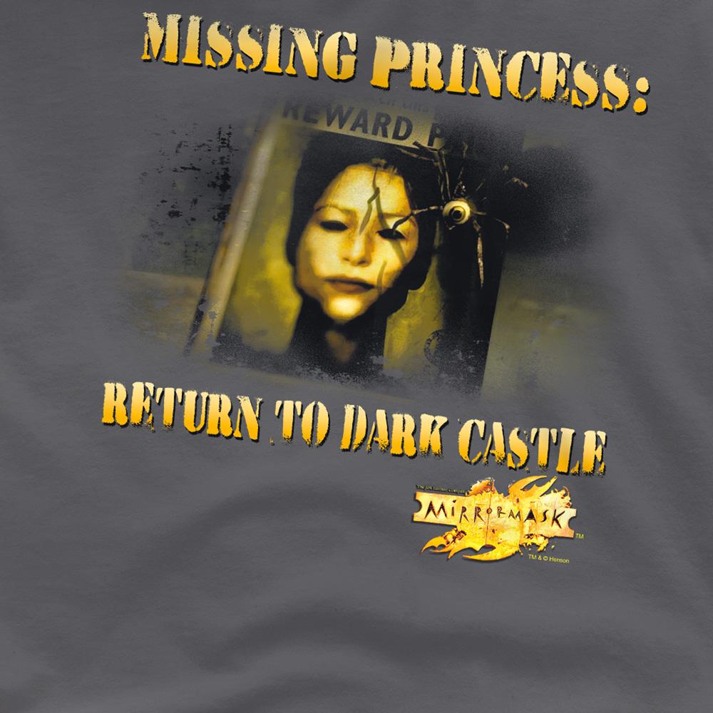 Charcoal - Pack Shot - MirrorMask Unisex Adult Missing Princess T-Shirt