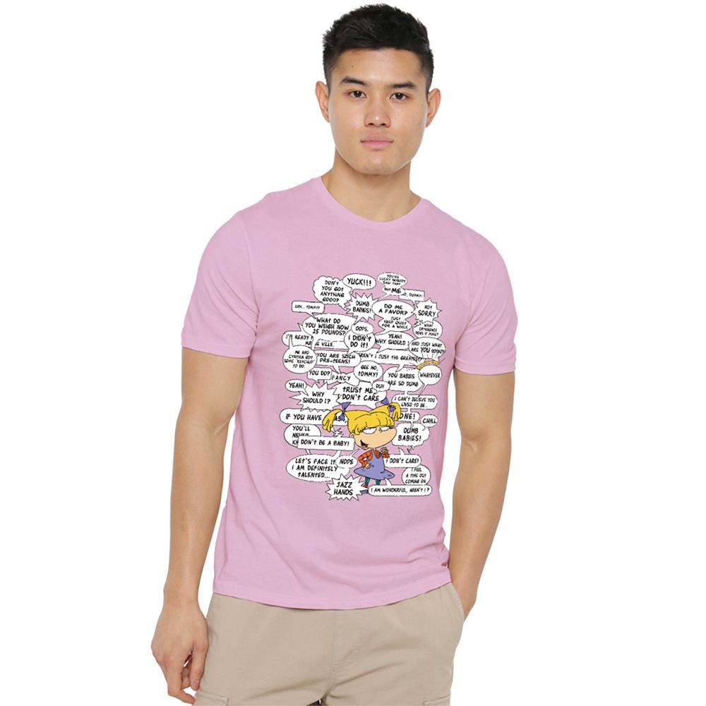 Pink - Side - Rugrats Unisex Adult Angelica Quotes T-Shirt