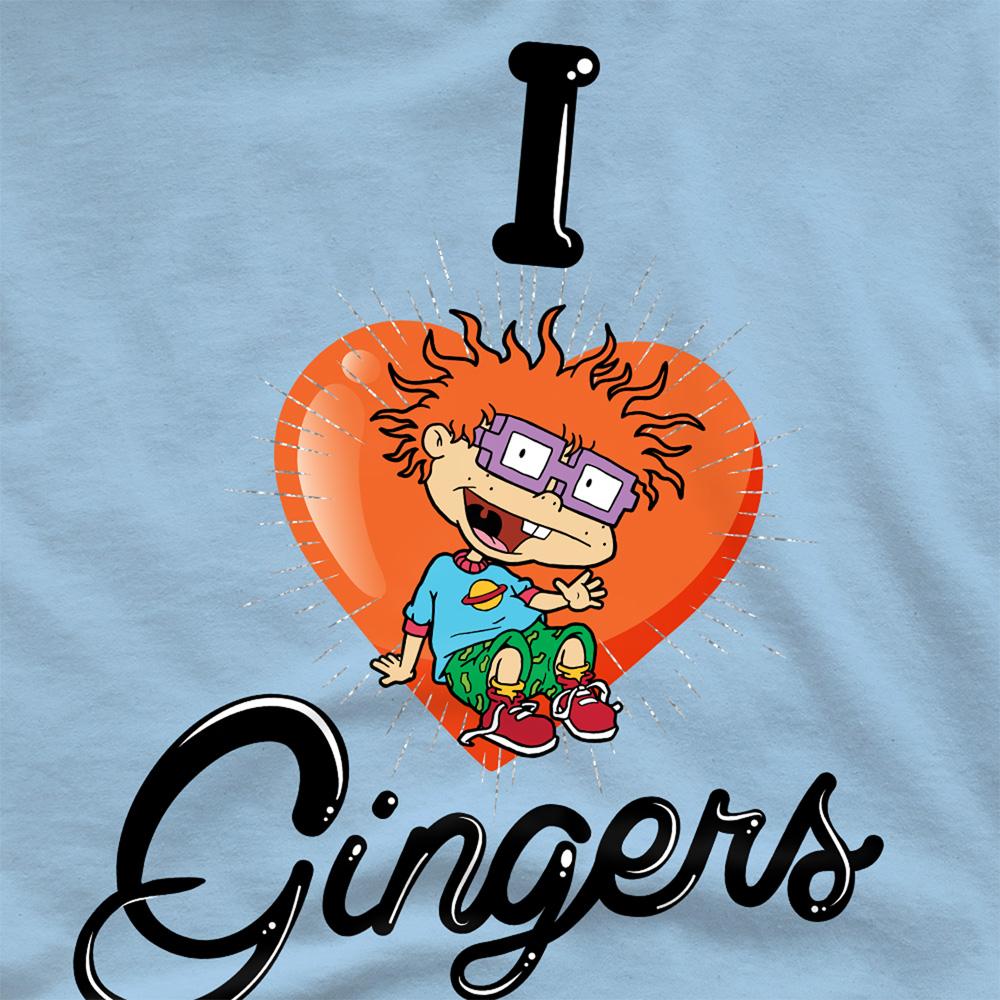 Light Blue - Pack Shot - Rugrats Unisex Adult I Love Gingers T-Shirt
