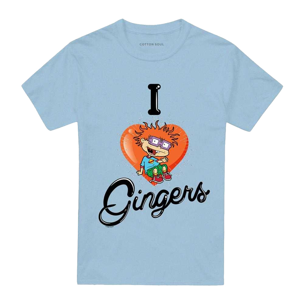 Light Blue - Front - Rugrats Unisex Adult I Love Gingers T-Shirt
