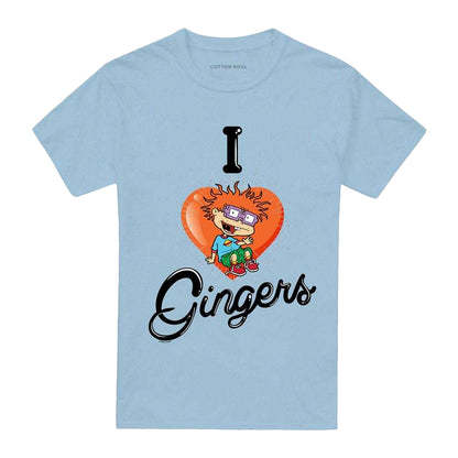 Light Blue - Front - Rugrats Unisex Adult I Love Gingers T-Shirt