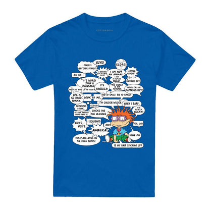 Royal Blue - Front - Rugrats Unisex Adult Chucky Quotes T-Shirt