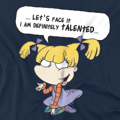 Navy - Side - Rugrats Unisex Adult I Am Definitely Talented Angelica T-Shirt