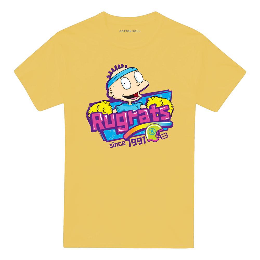 Banana Yellow - Front - Rugrats Unisex Adult Tommy Cheerleader T-Shirt