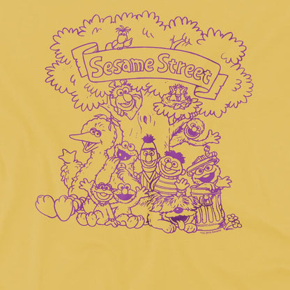 Banana Yellow - Side - Sesame Street Unisex Adult Simple Street T-Shirt