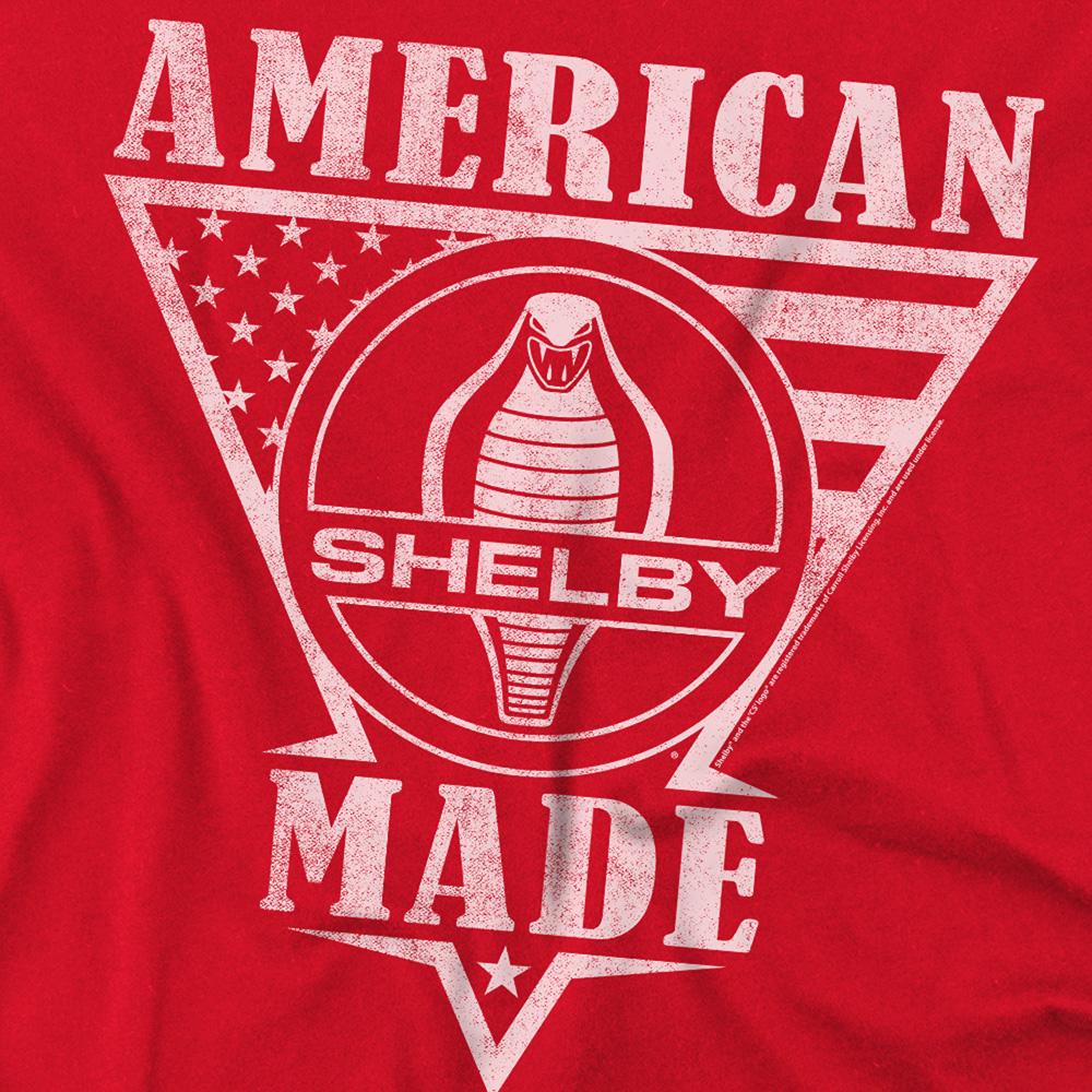 Red - Side - Carroll Shelby Unisex Adult American Made Flag T-Shirt