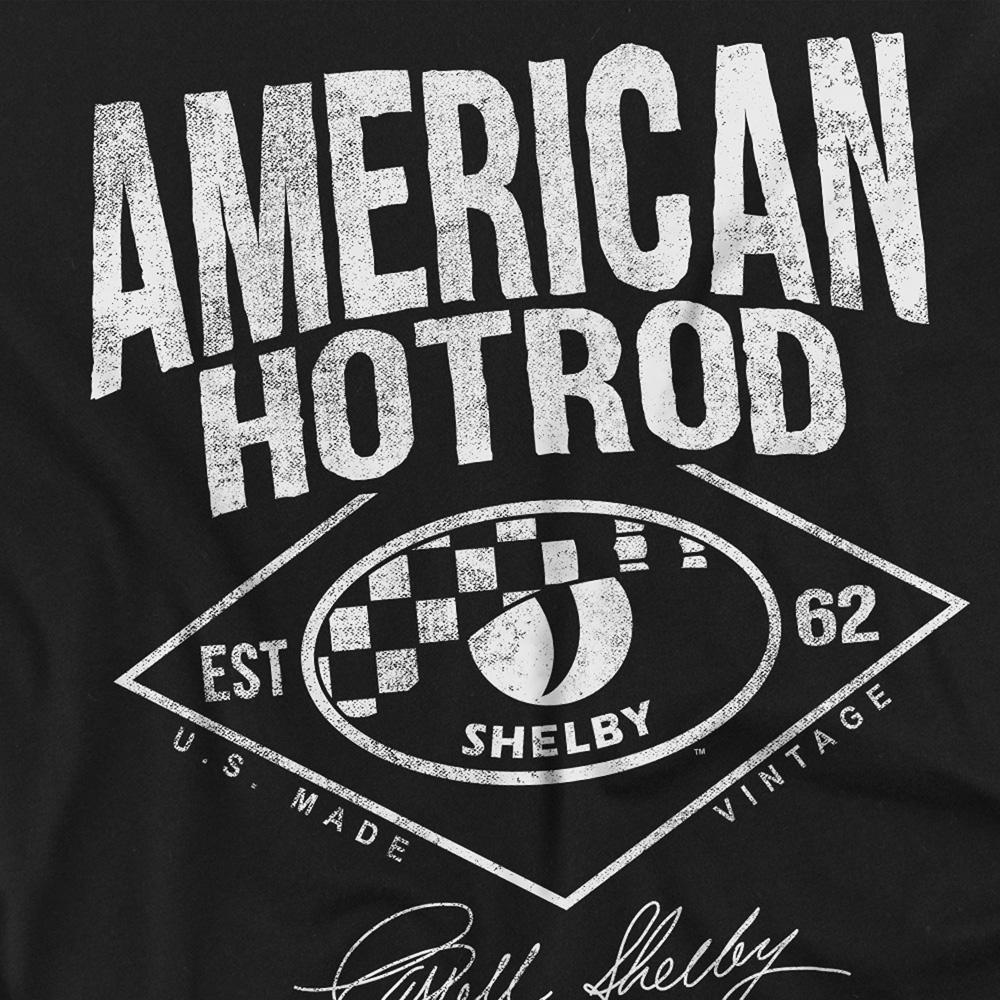 Black - Side - Carroll Shelby Unisex Adult American Hotrod T-Shirt