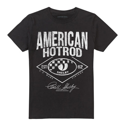 Black - Front - Carroll Shelby Unisex Adult American Hotrod T-Shirt