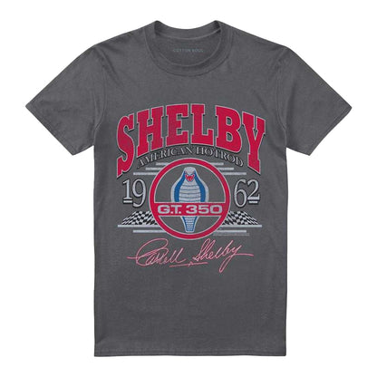 Charcoal - Front - Carroll Shelby Unisex Adult Hotrod Arched T-Shirt