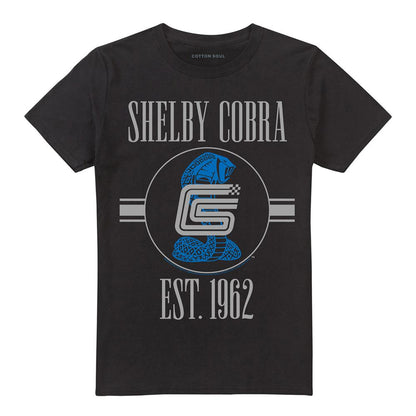 Black - Front - Carroll Shelby Unisex Adult Large Snake And Signature Vintage T-Shirt