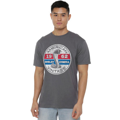 Charcoal - Lifestyle - Carroll Shelby Unisex Adult Vintage Circle T-Shirt
