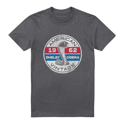 Charcoal - Front - Carroll Shelby Unisex Adult Vintage Circle T-Shirt