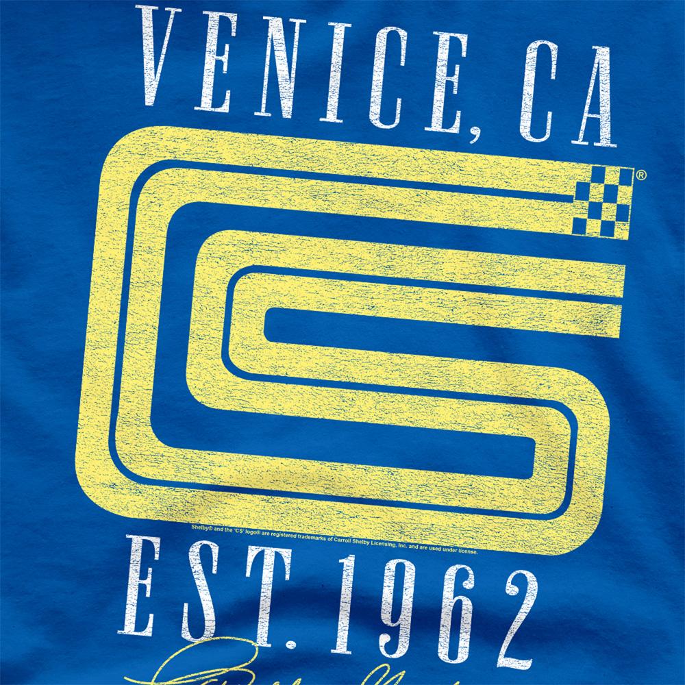Royal Blue - Side - Carroll Shelby Unisex Adult CS Venice Logo T-Shirt
