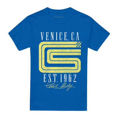 Royal Blue - Front - Carroll Shelby Unisex Adult CS Venice Logo T-Shirt